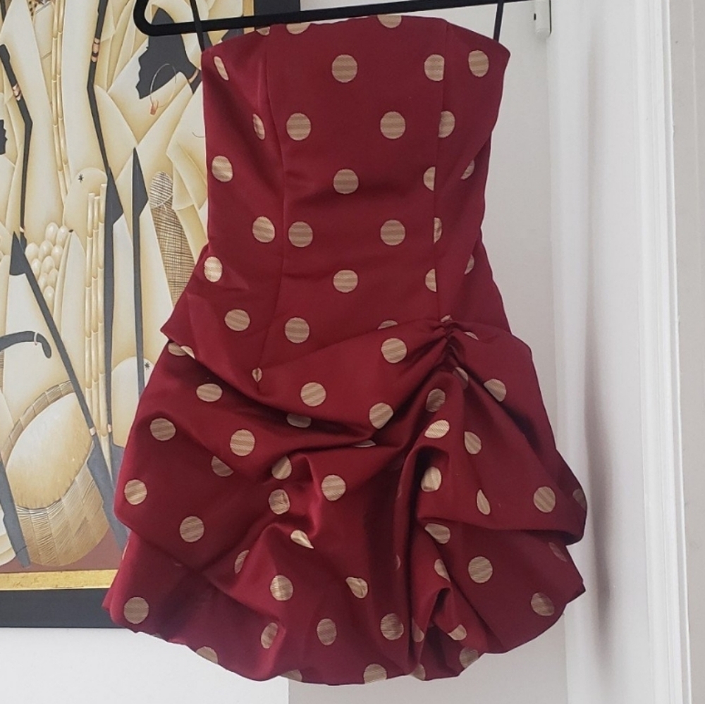 Wine colored cocktail dress